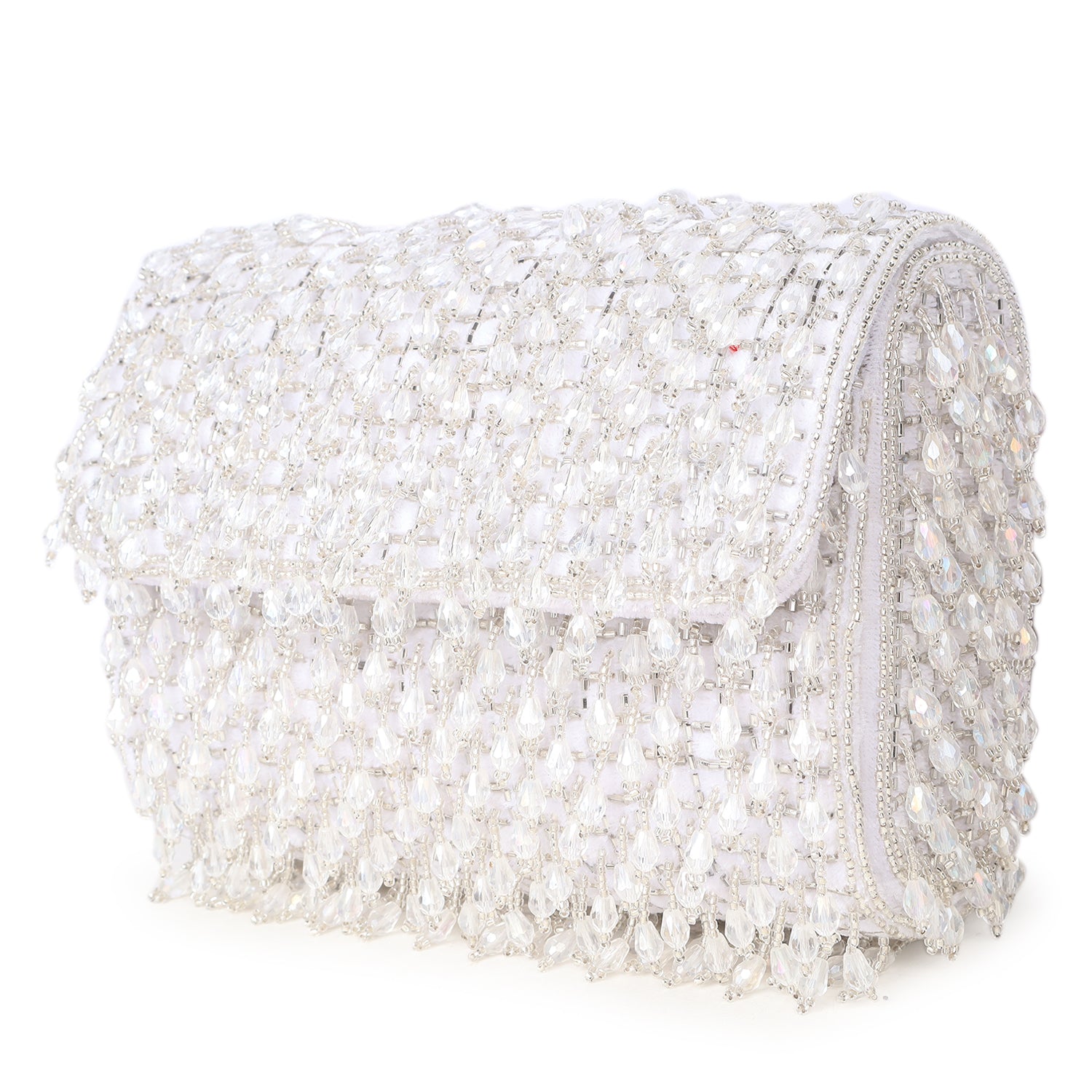 Magnolia Fringe Drop Bead Clutch