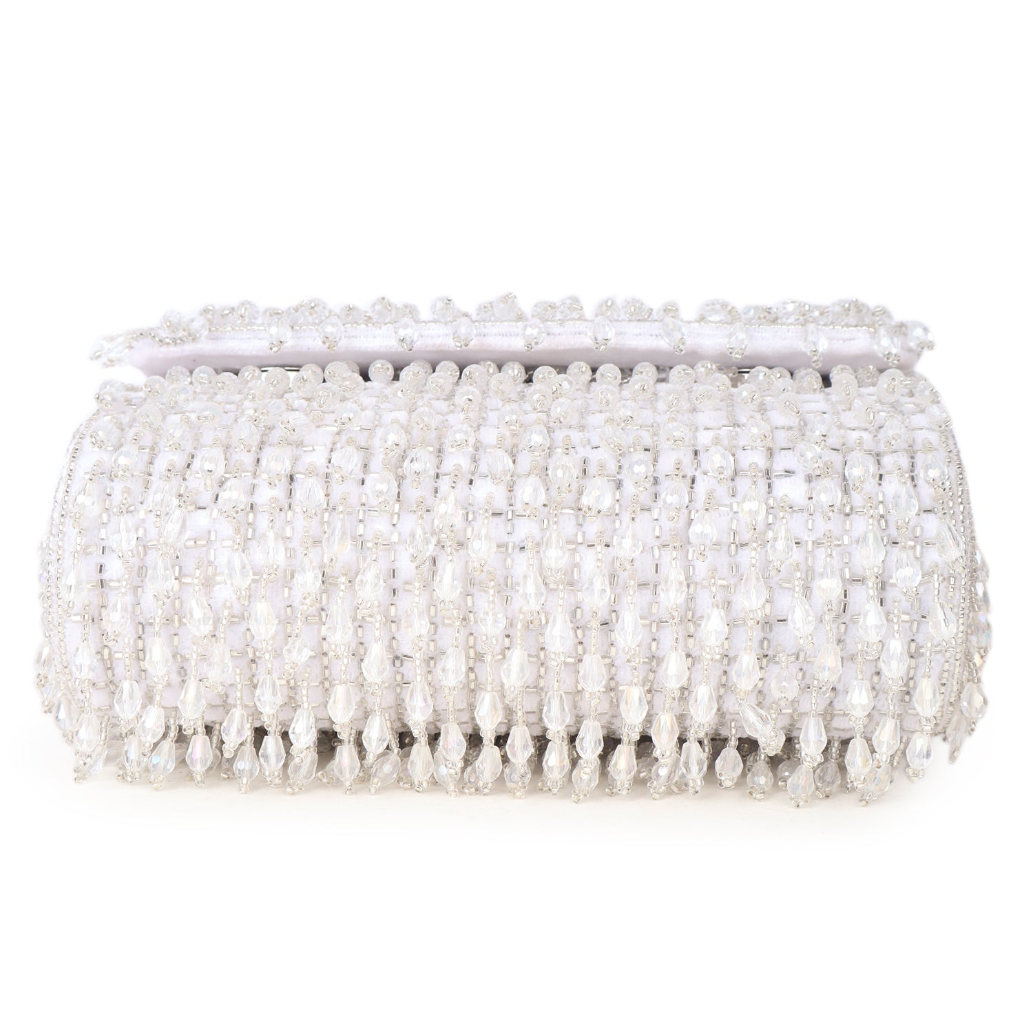 Magnolia Fringe Drop Bead Clutch