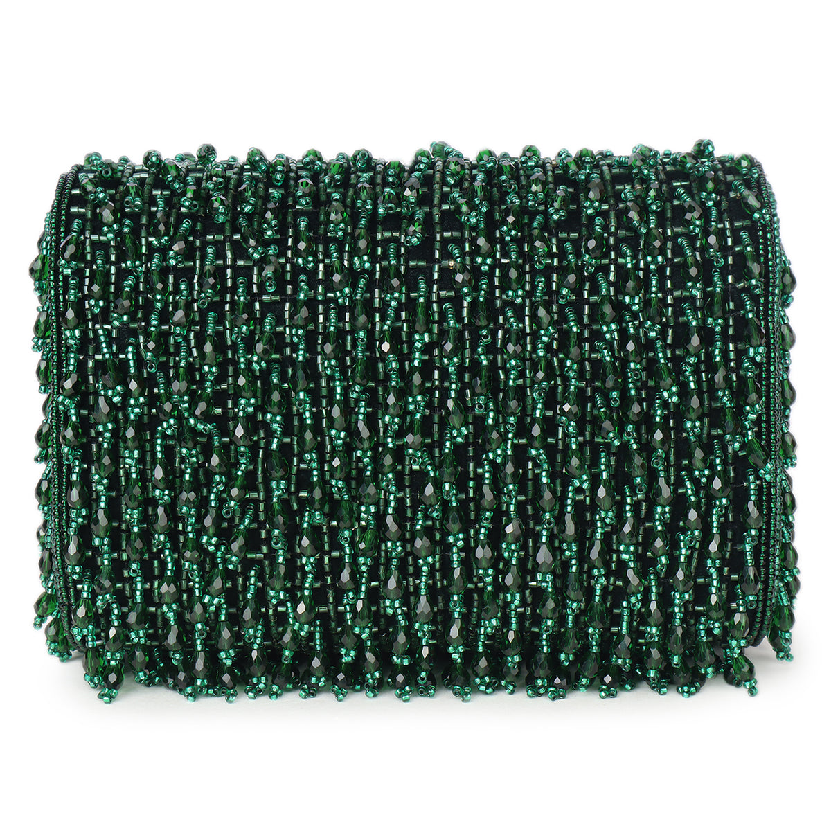 Magnolia Green Velvet Embellished Women Clutch