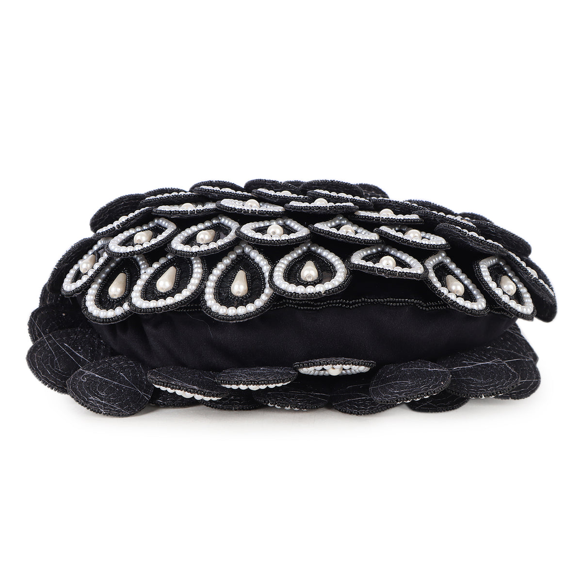 Magnolia Black Velvet Embellished Men Potli