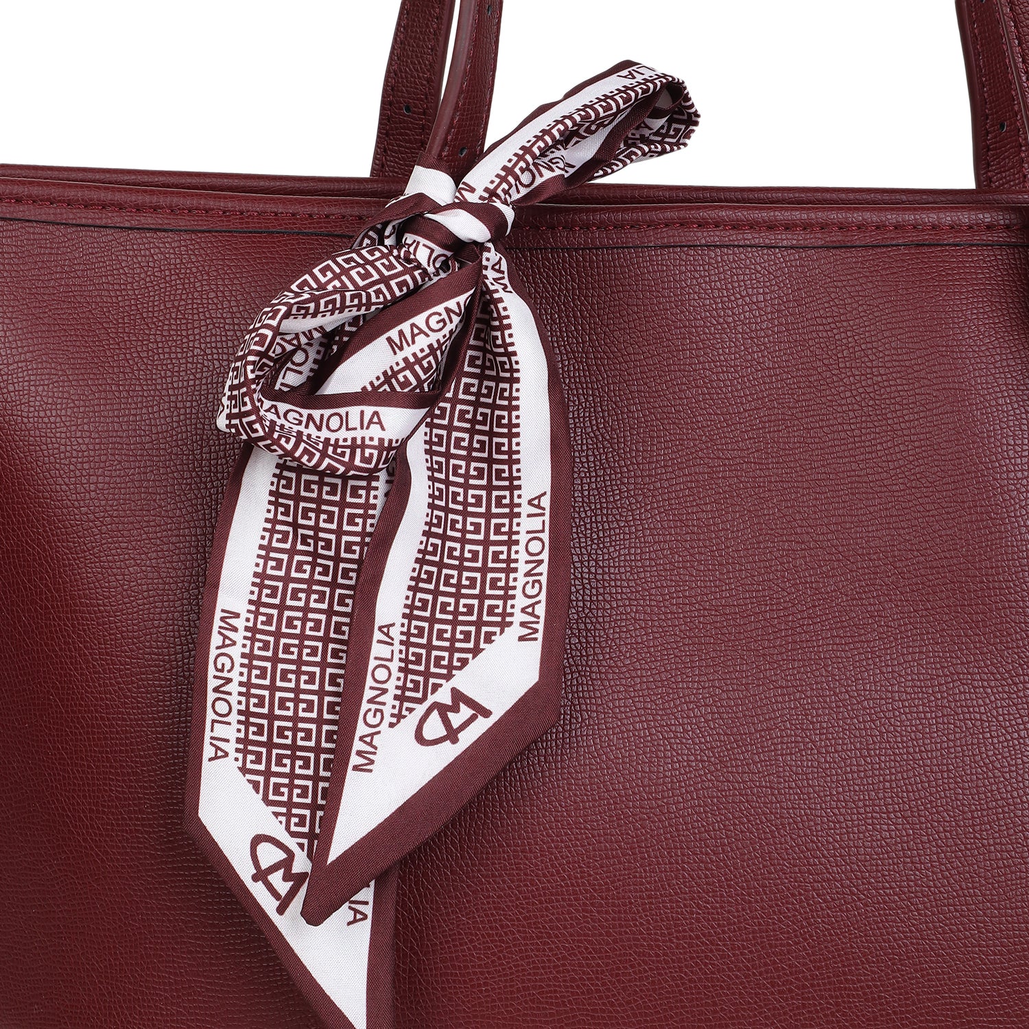 Magnolia Bruna Medium Tote Bag Maroon