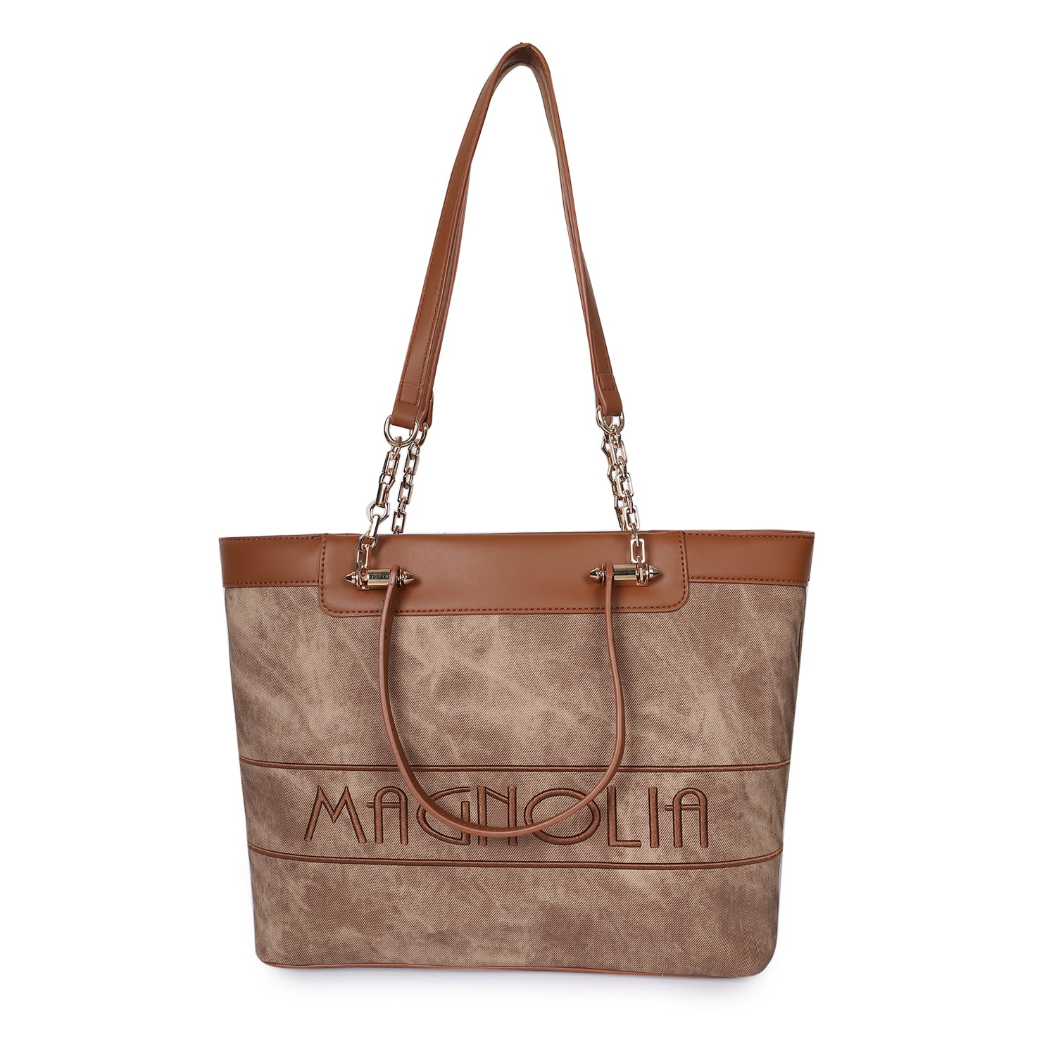 Magnolia Duo Tote Bag Brown