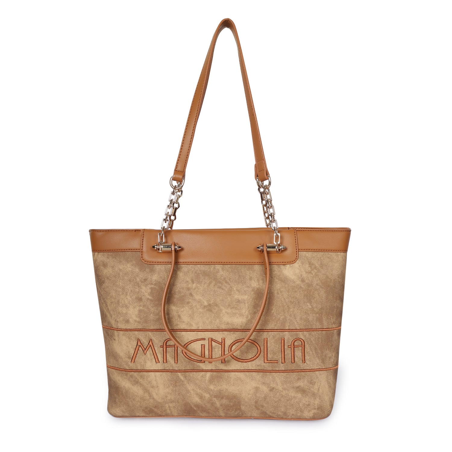 Magnolia Duo Tote Bag Caramel Brown