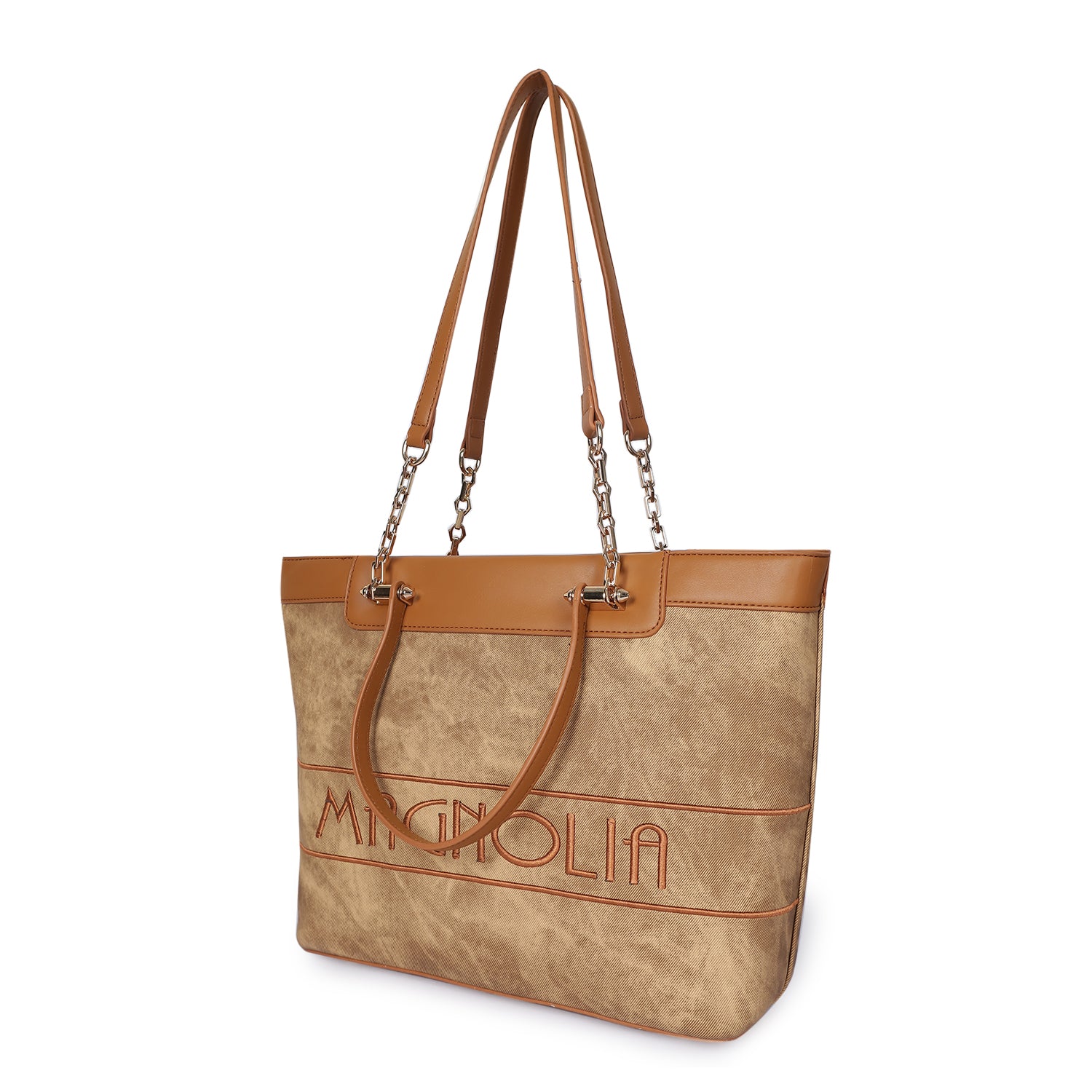 Magnolia Duo Tote Bag Caramel Brown