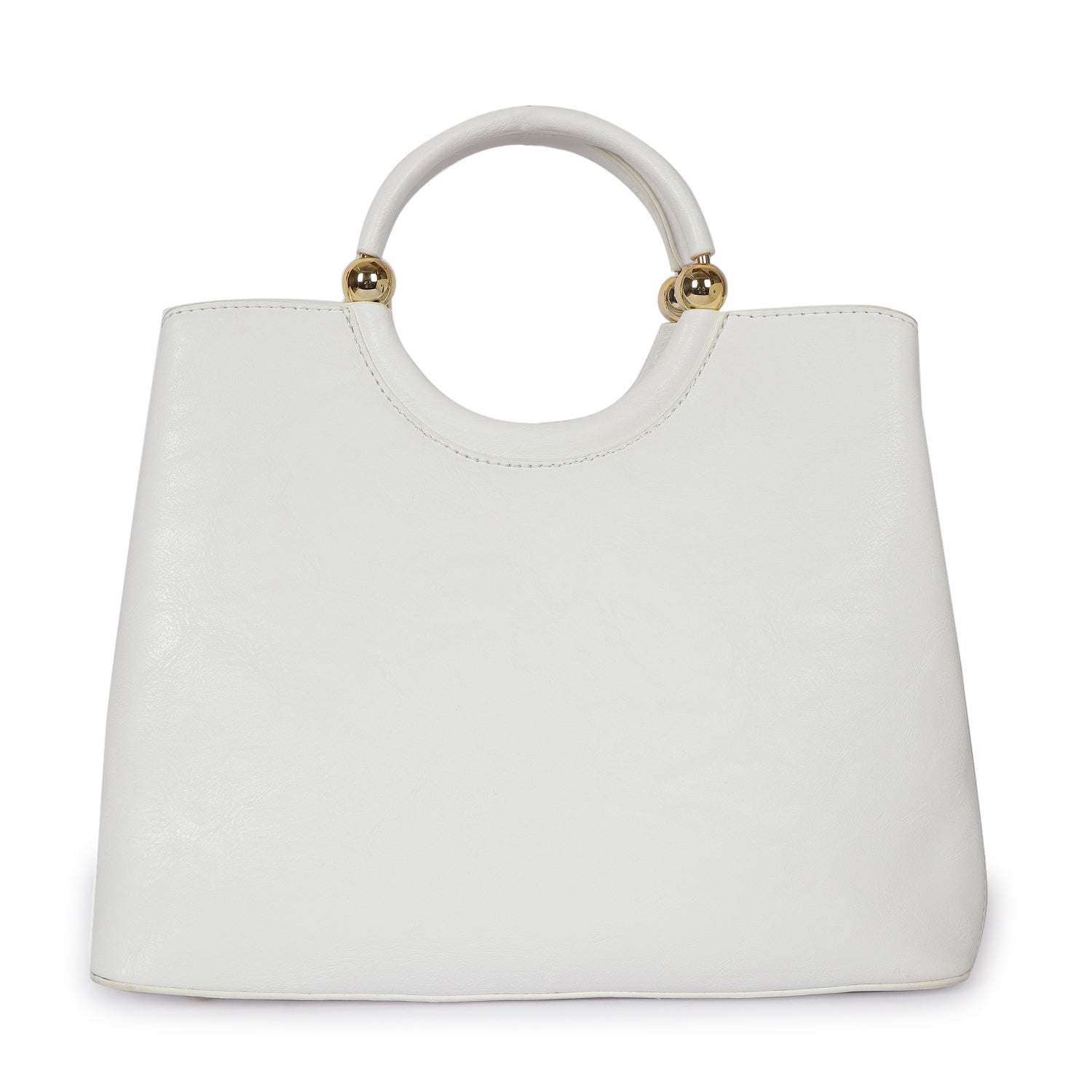 Magnolia Roch Round Handle Satchel Bag White