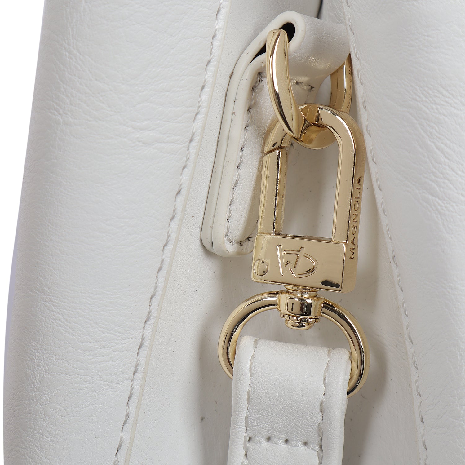 Magnolia Roch Round Handle Satchel Bag White