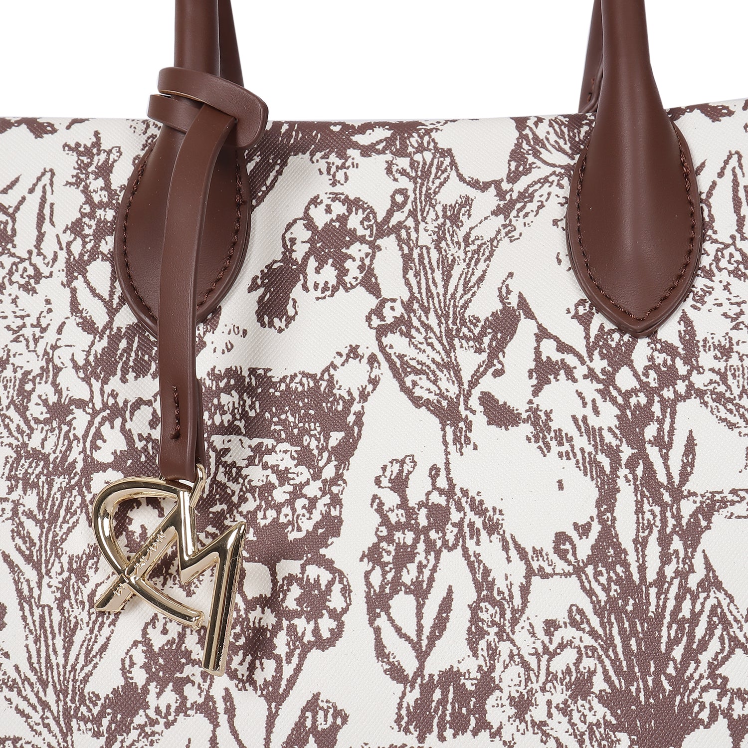 Magnolia Bloom Handbag Dark Brown