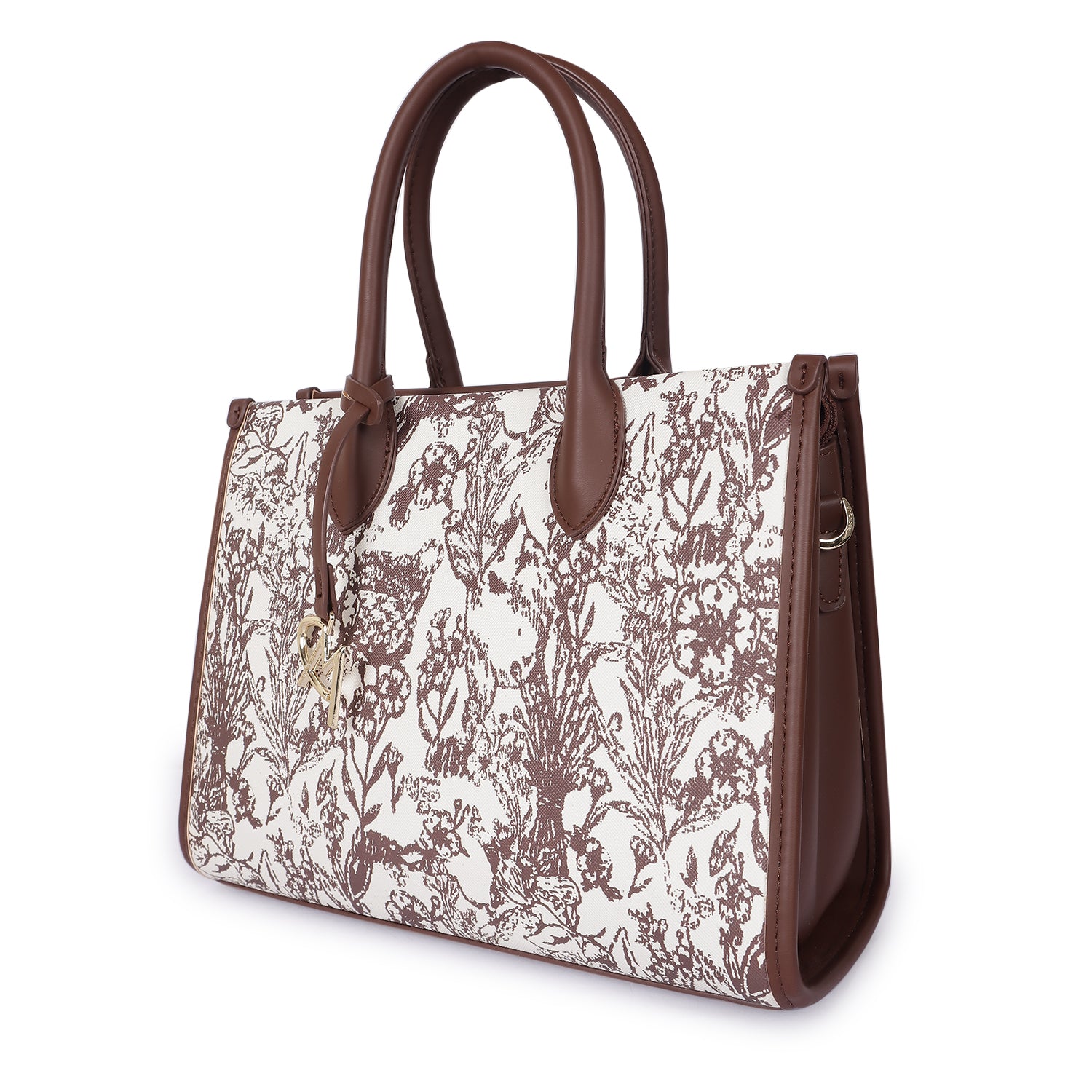 Magnolia Bloom Handbag Dark Brown