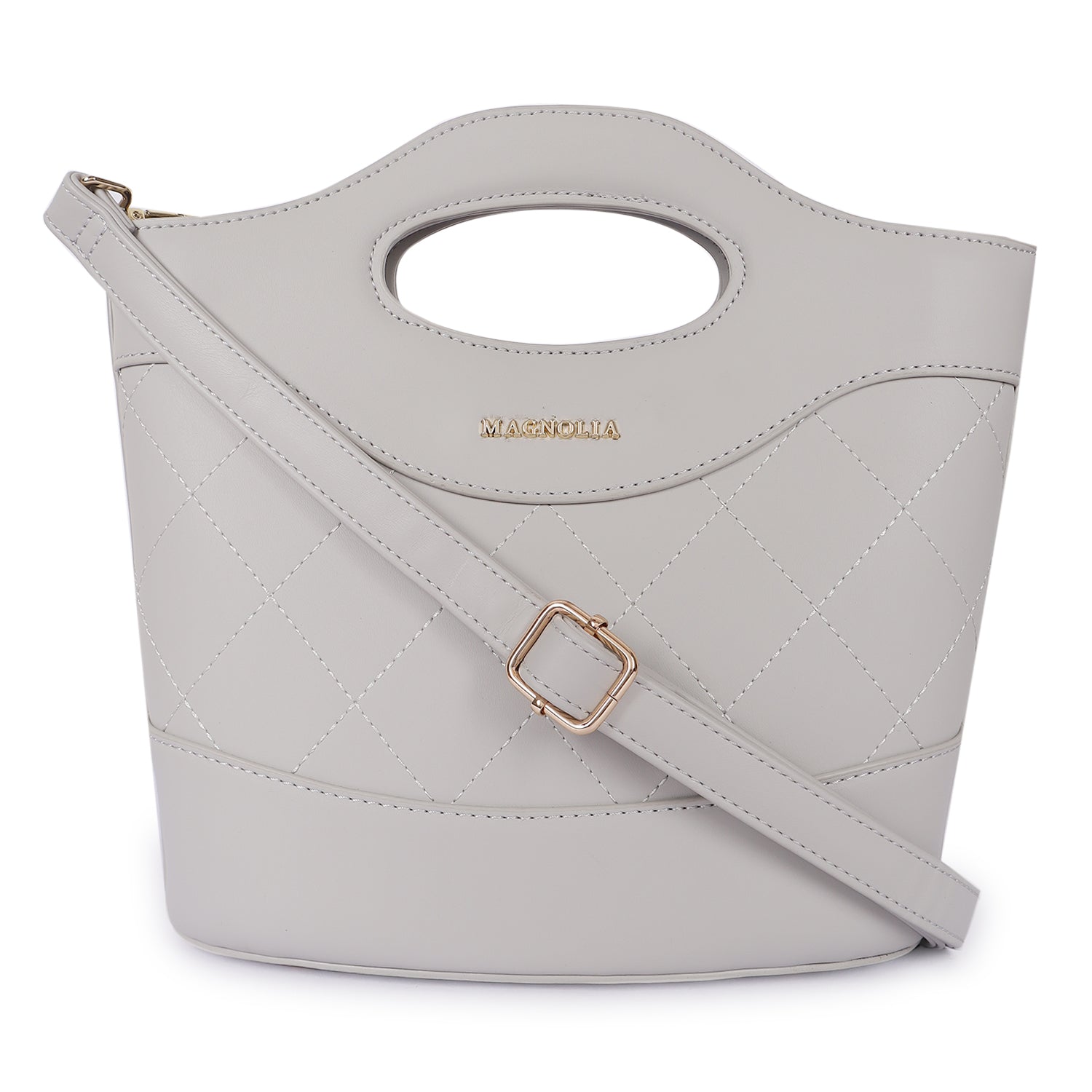 Magnolia Sophia Quilted Bucket Bag Grey