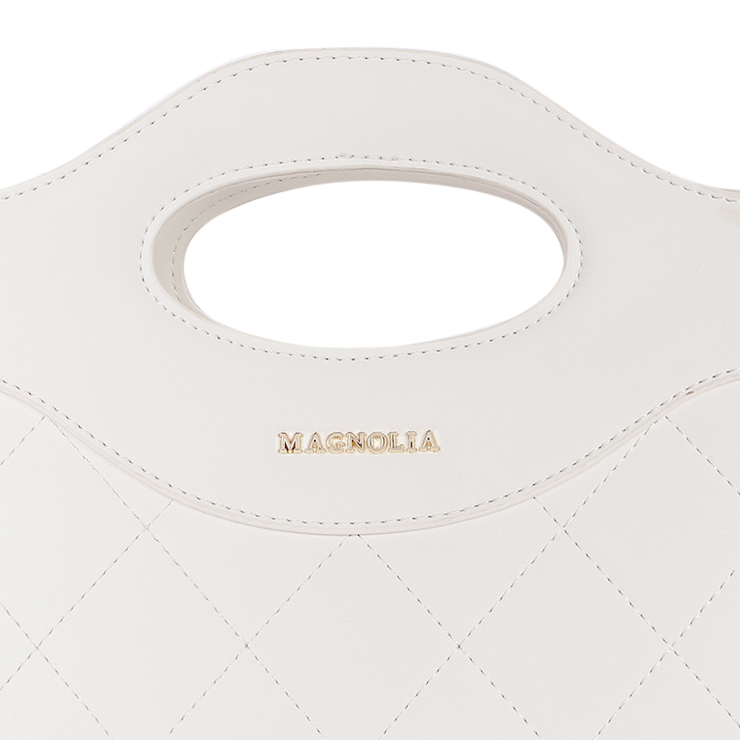 Magnolia Sophia Quilted Bucket Bag White