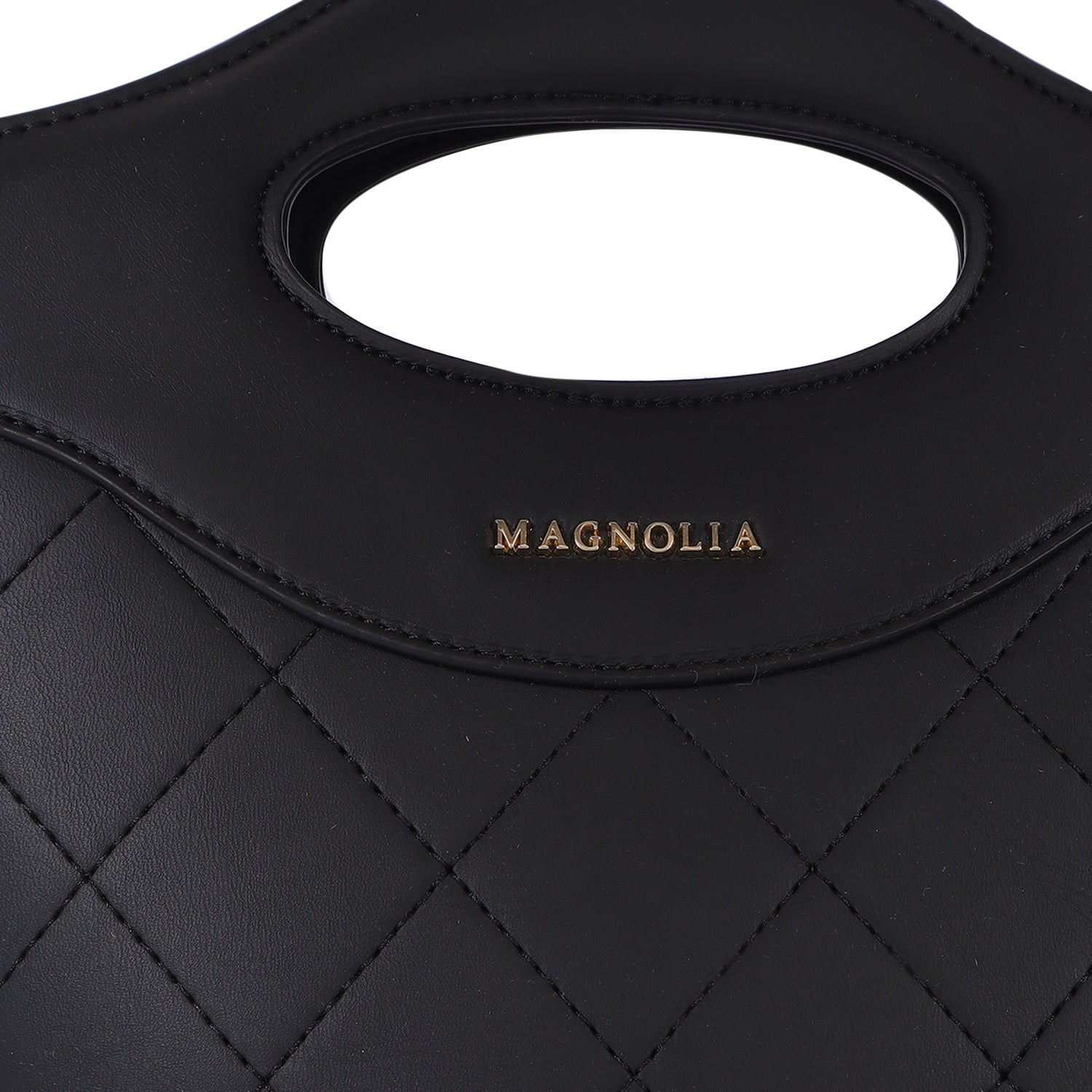 Magnolia Sophia Quilted Bucket Bag Black