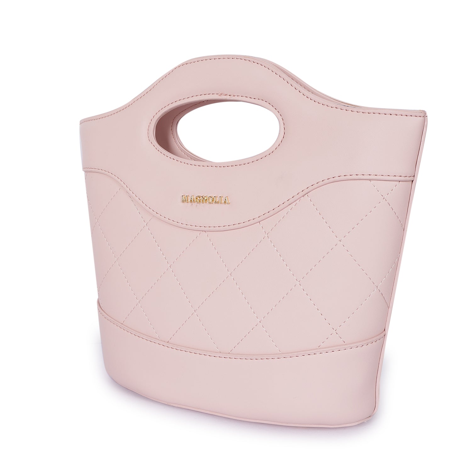 Magnolia Sophia Quilted Bucket Bag Pink