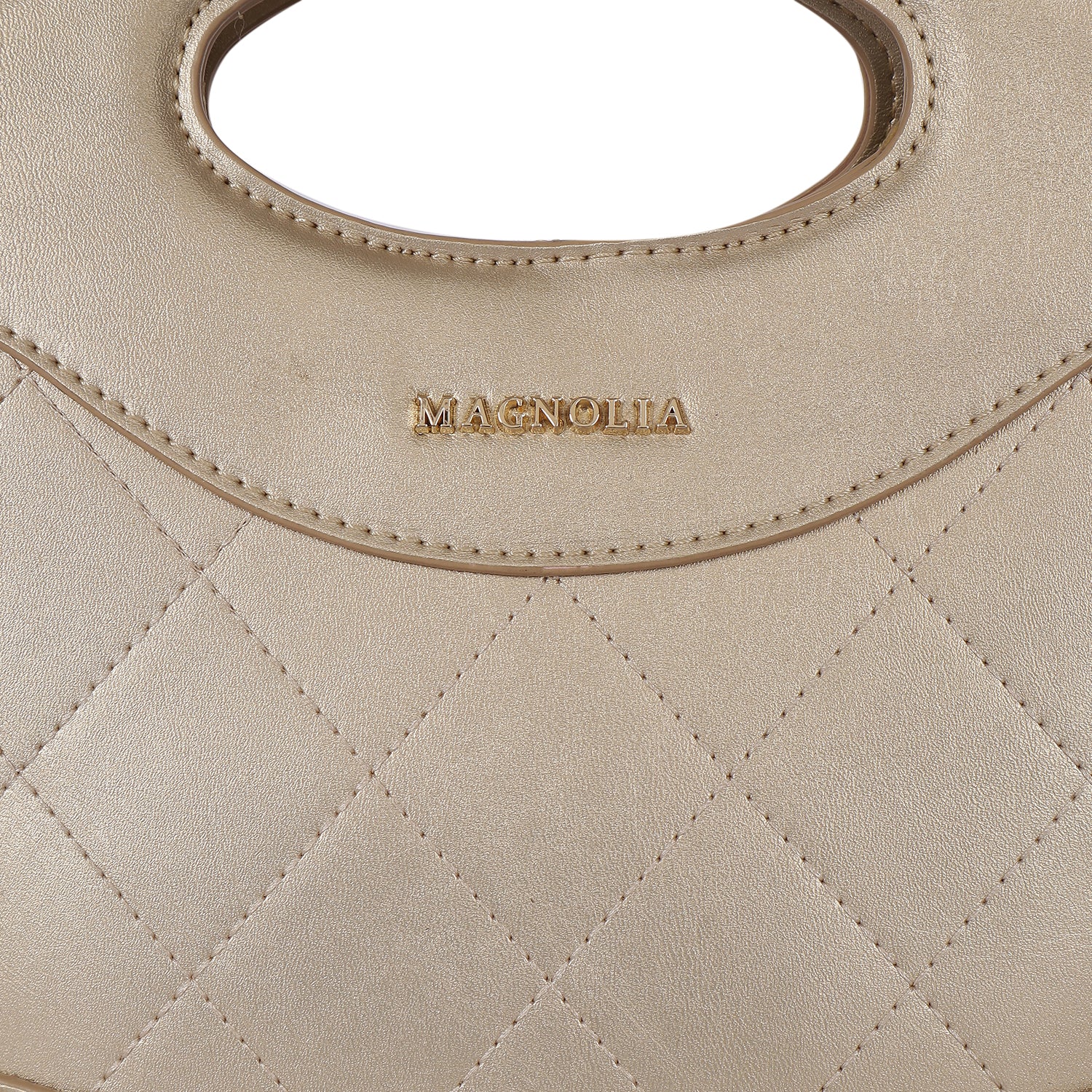 Magnolia Sophia Quilted Bucket Bag Gold