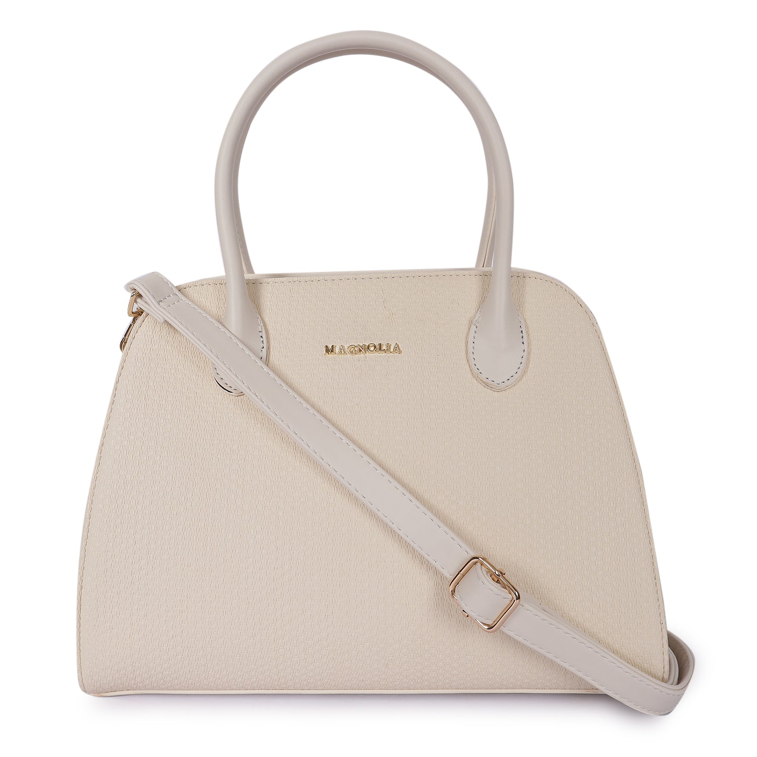 Magnolia Camille Textured Satchel White