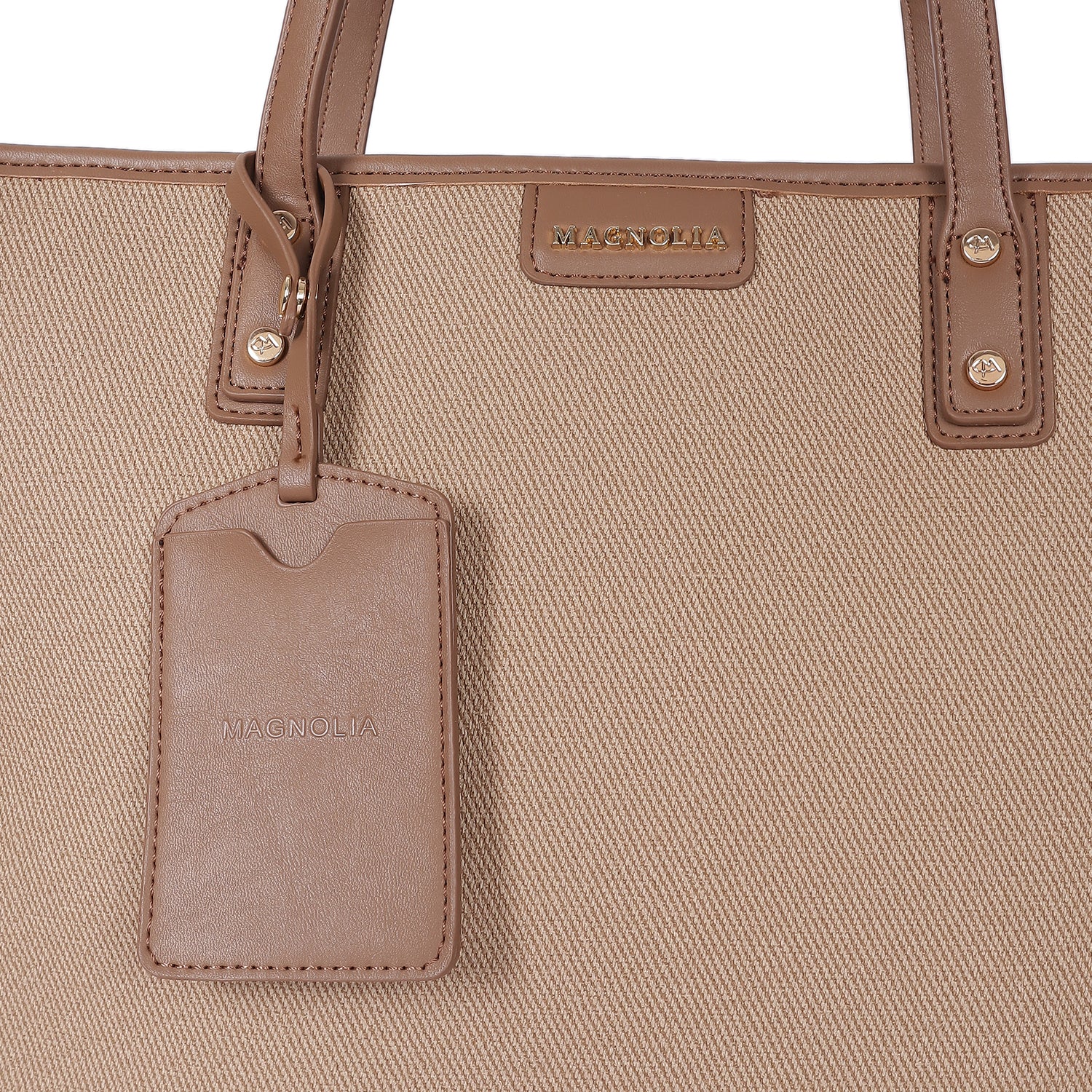 Magnolia Gloria Denim Tote Caramel Brown