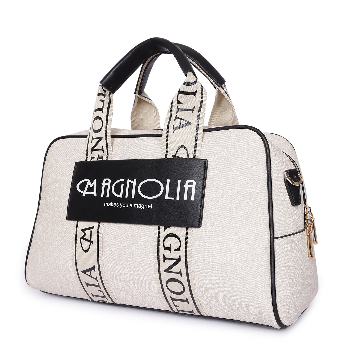 Magnolia Signature Duffle Bag White & Black