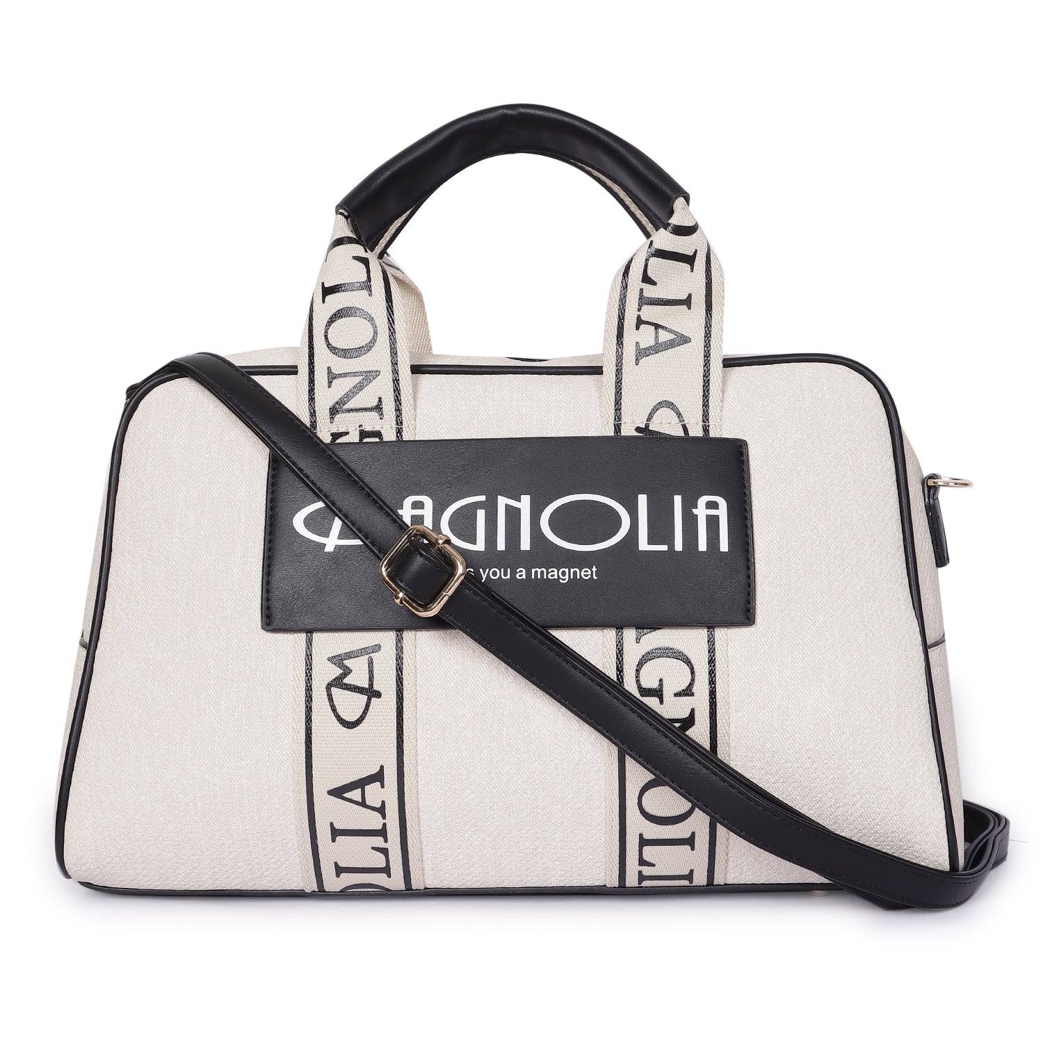 Magnolia Signature Duffle Bag White & Black