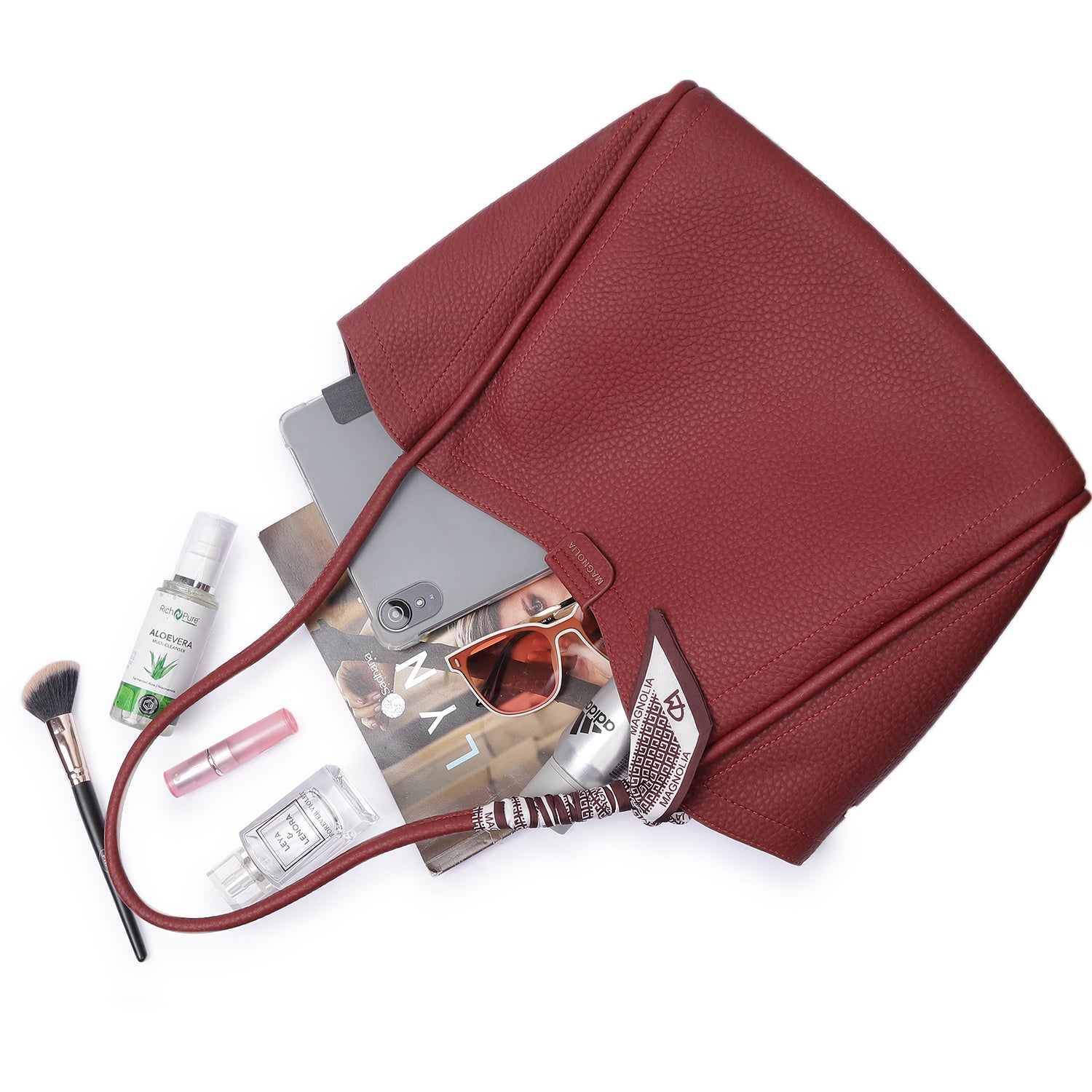 Magnolia Alex Tote Bag Dark Red