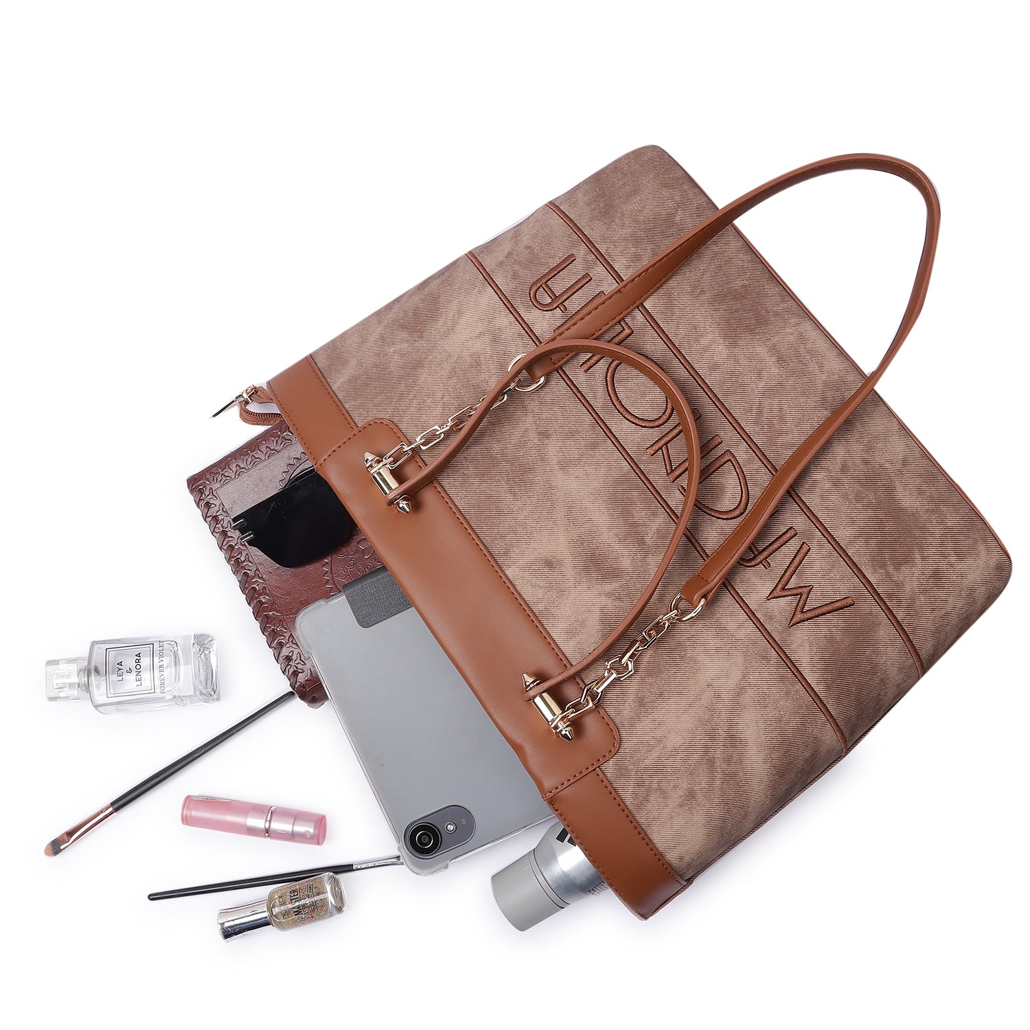 Magnolia Duo Tote Bag Brown