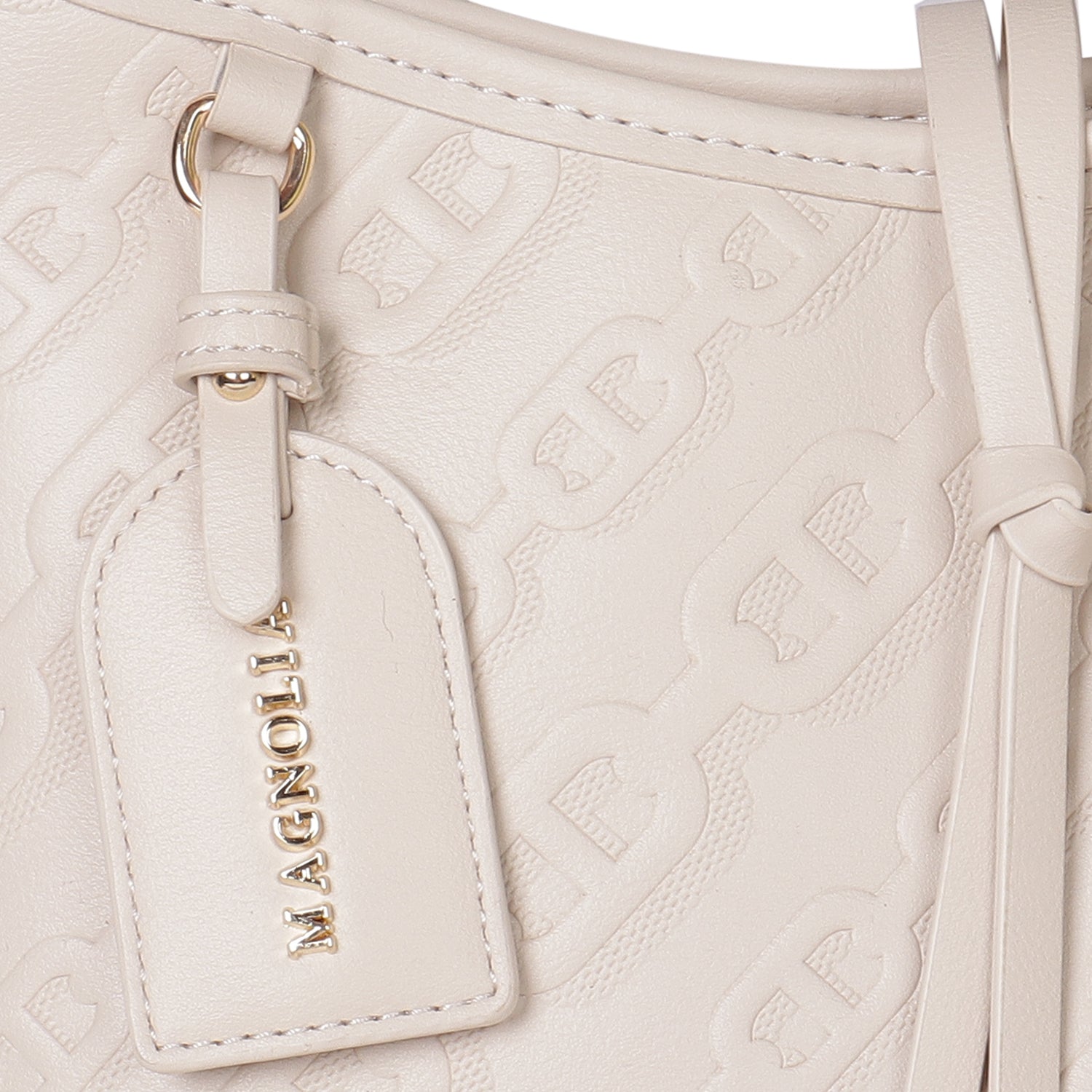 Magnolia Claire Embossed Crossbody Bag Off White