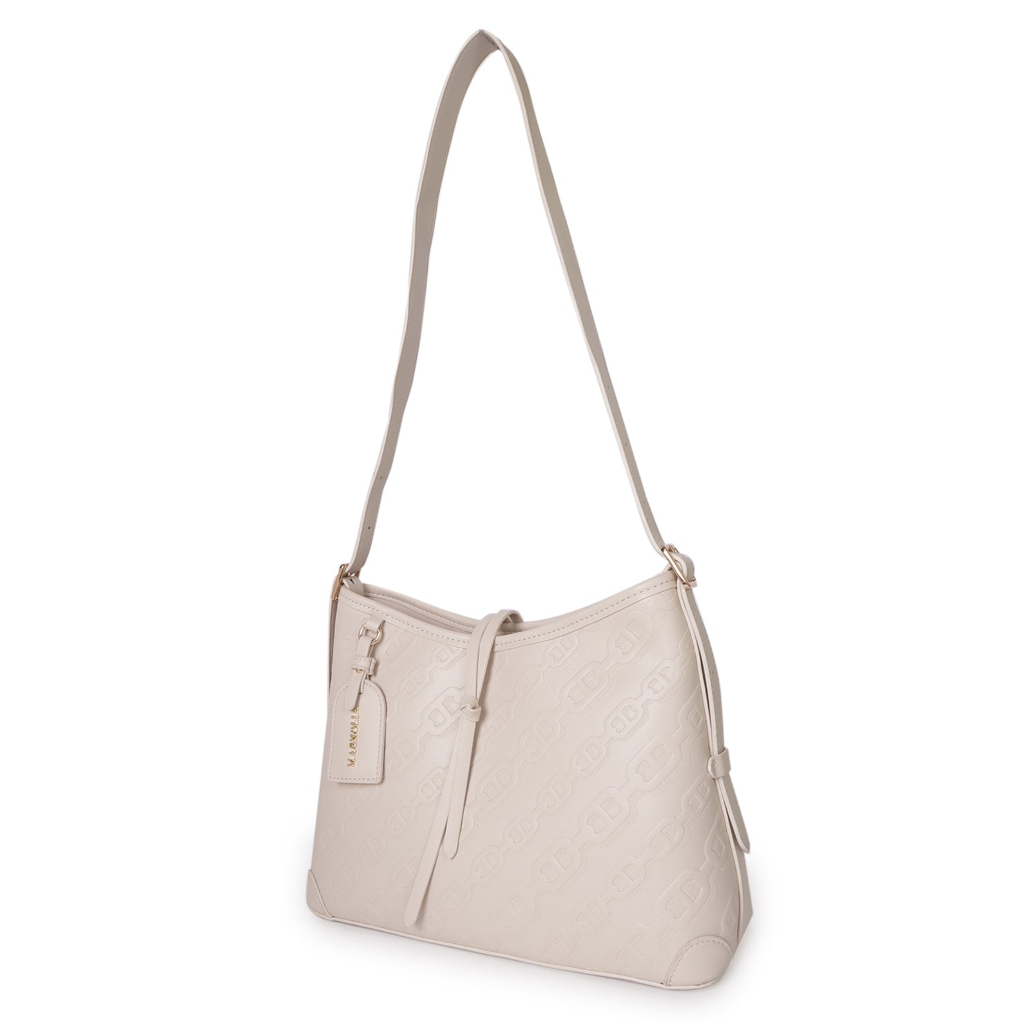 Magnolia Claire Embossed Crossbody Bag Off White