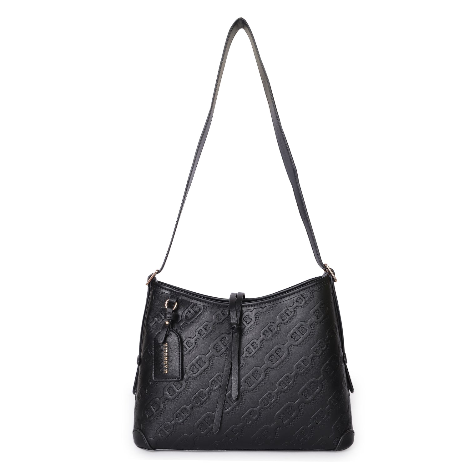 Magnolia Claire Embossed Crossbody Bag Black