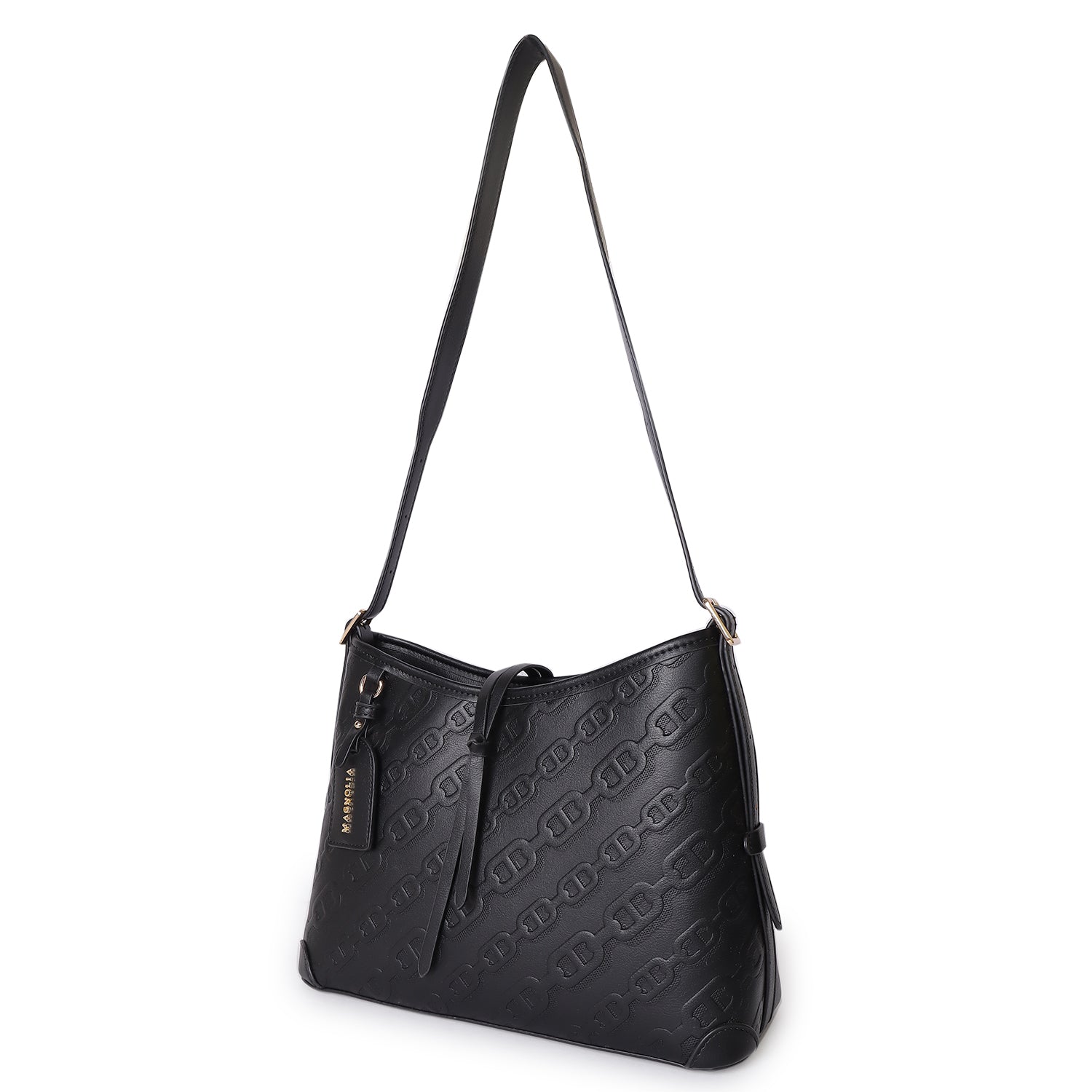 Magnolia Claire Embossed Crossbody Bag Black