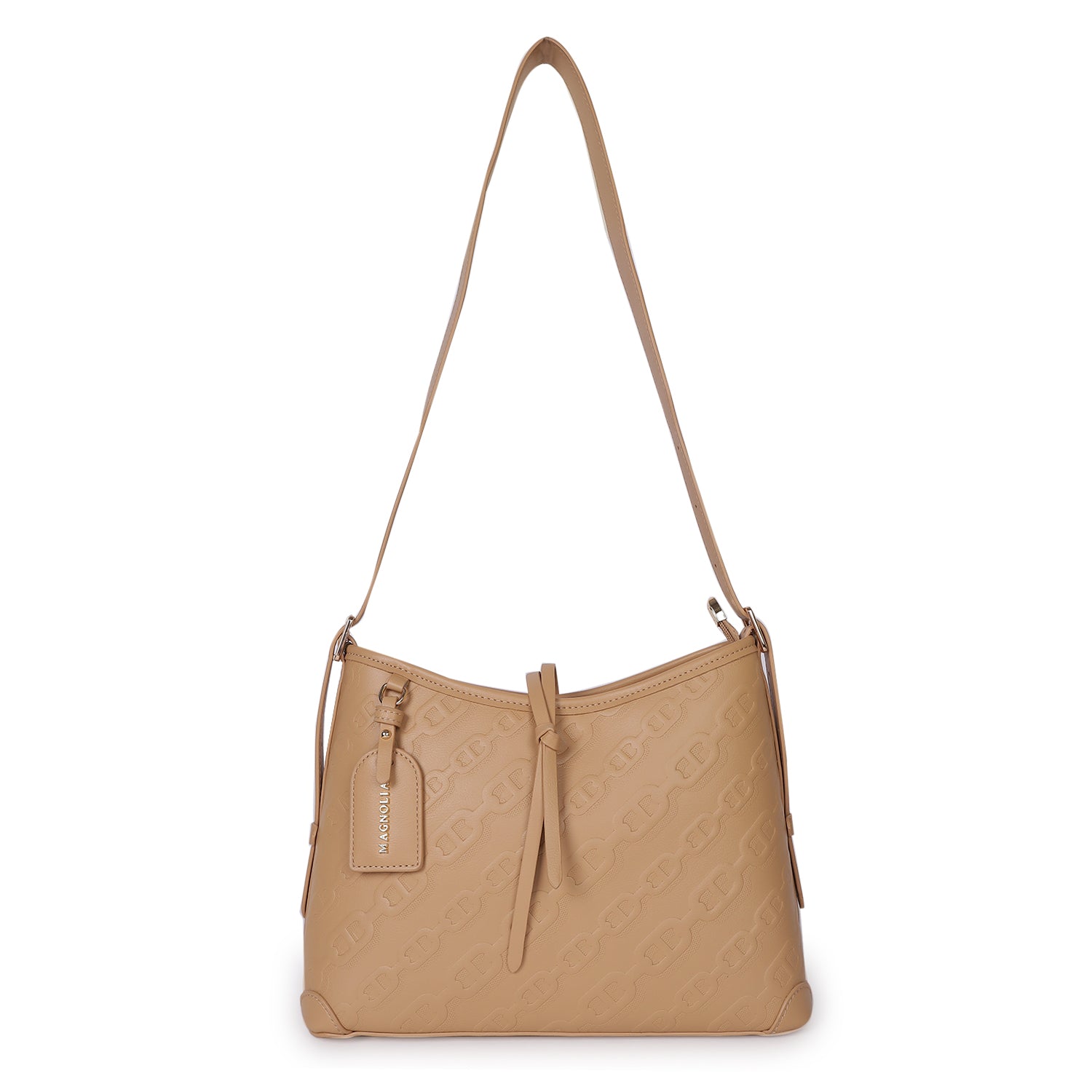 Magnolia Claire Embossed  Crossbody Bag Caramel Brown