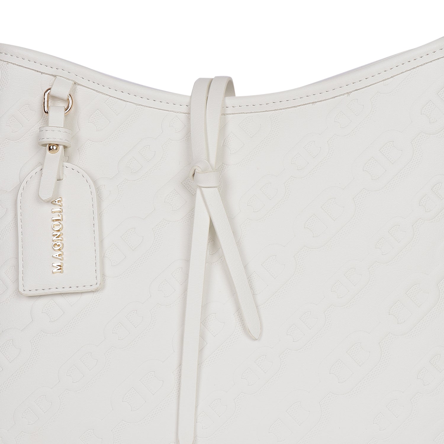 Magnolia Claire Embossed Crossbody Bag White