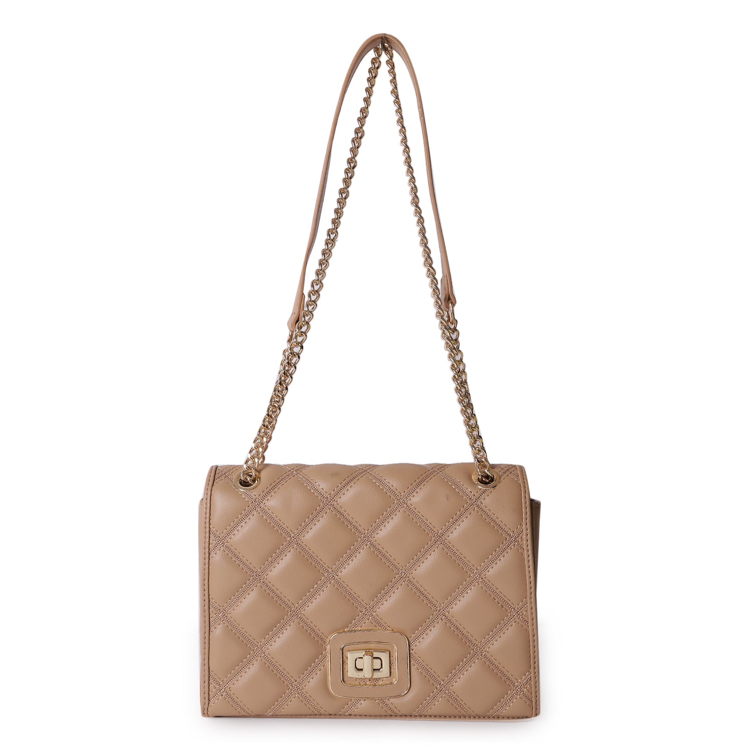 Magnolia Mia Luxe Quilted Sling Bag Caramel Brown