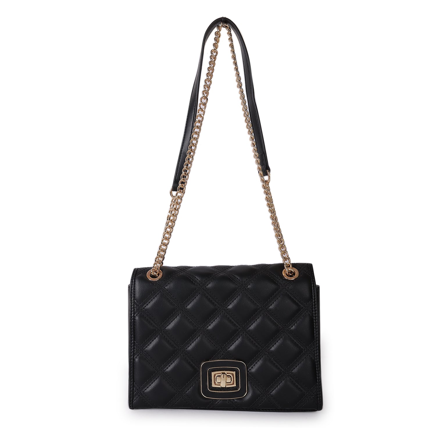 Magnolia Mia Luxe Quilted Sling Bag Black