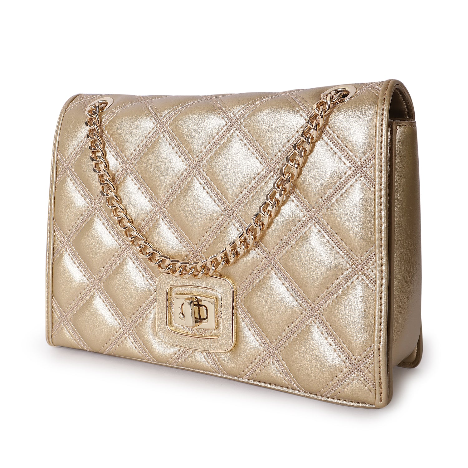 Magnolia Mia Luxe Quilted Sling Bag Golden