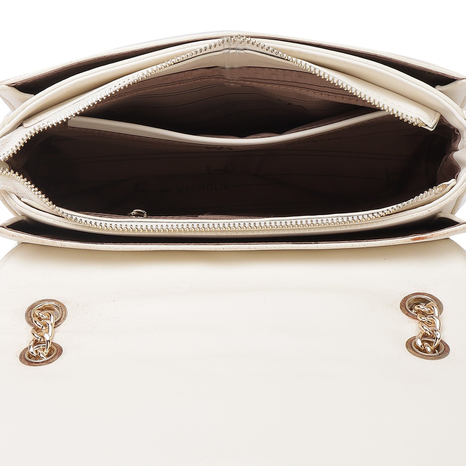 Magnolia Mia Luxe Quilted Sling Bag White