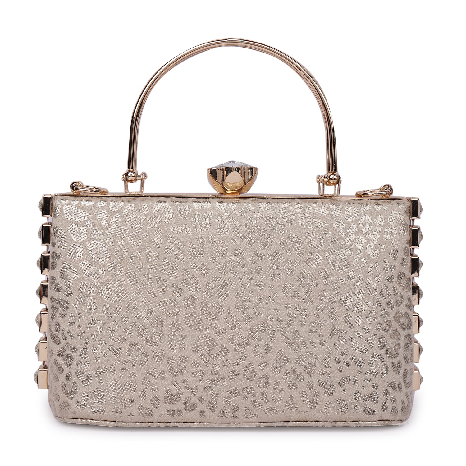 Magnolia Cheetah Print Framed Clutch