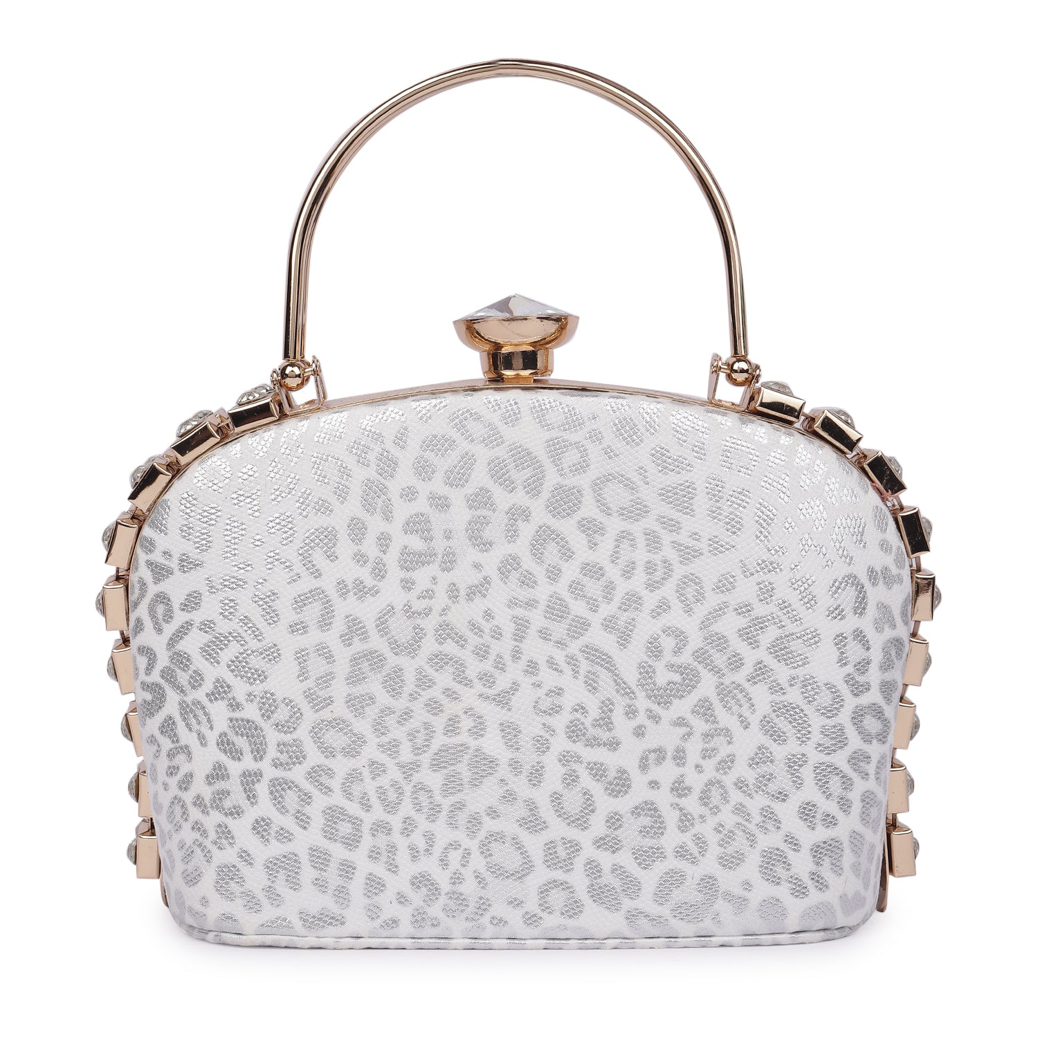 Magnolia Dazzling Cheetah Framed Clutch