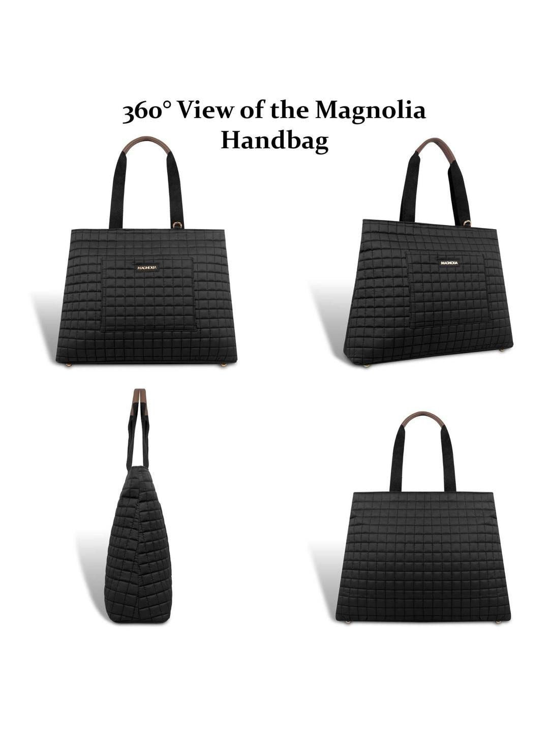 Magnolia Women Black Tote Bag