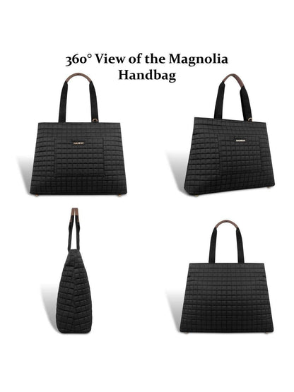 Magnolia Women Black Tote Bag