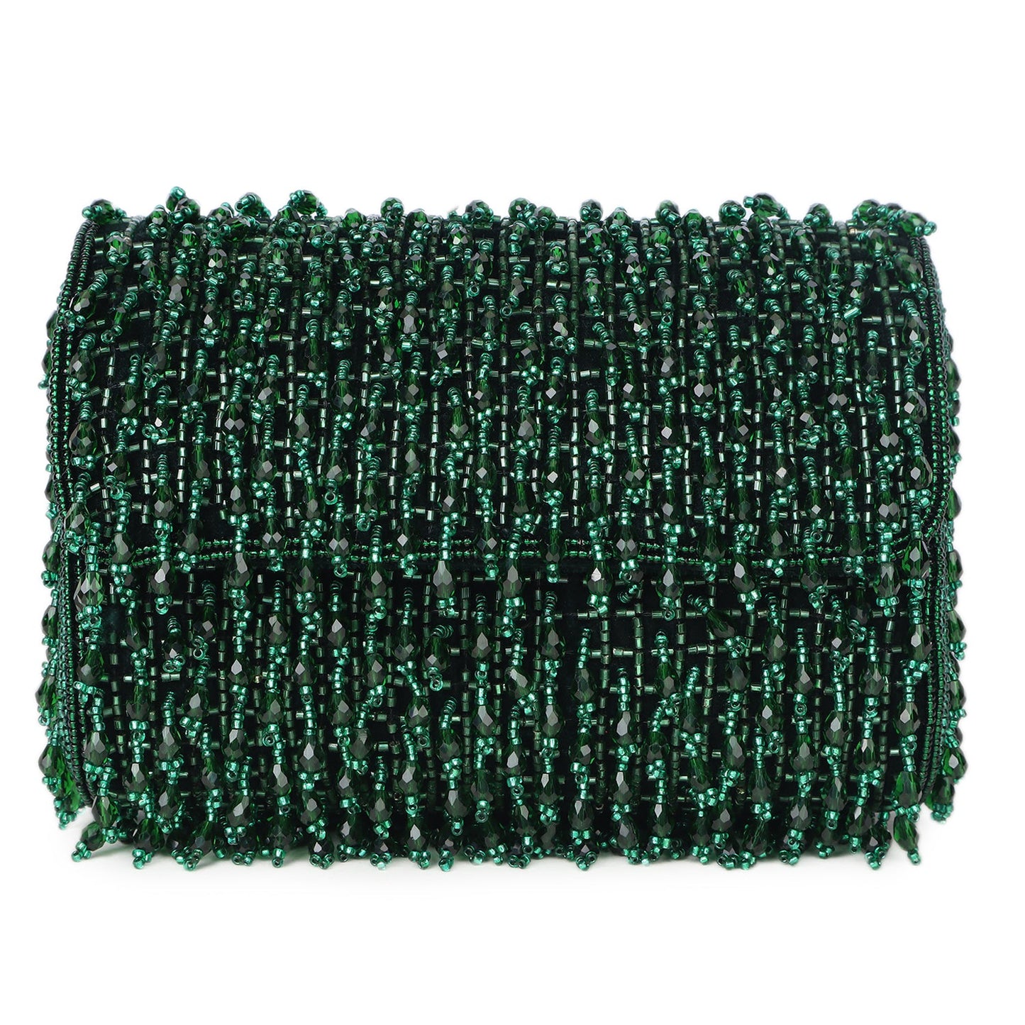 Magnolia Green Velvet Embellished Women Clutch