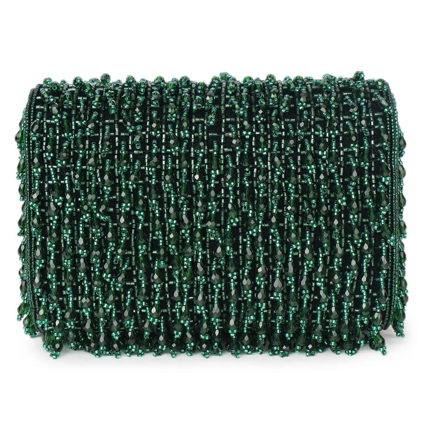 Magnolia Green Velvet Embellished Women Clutch