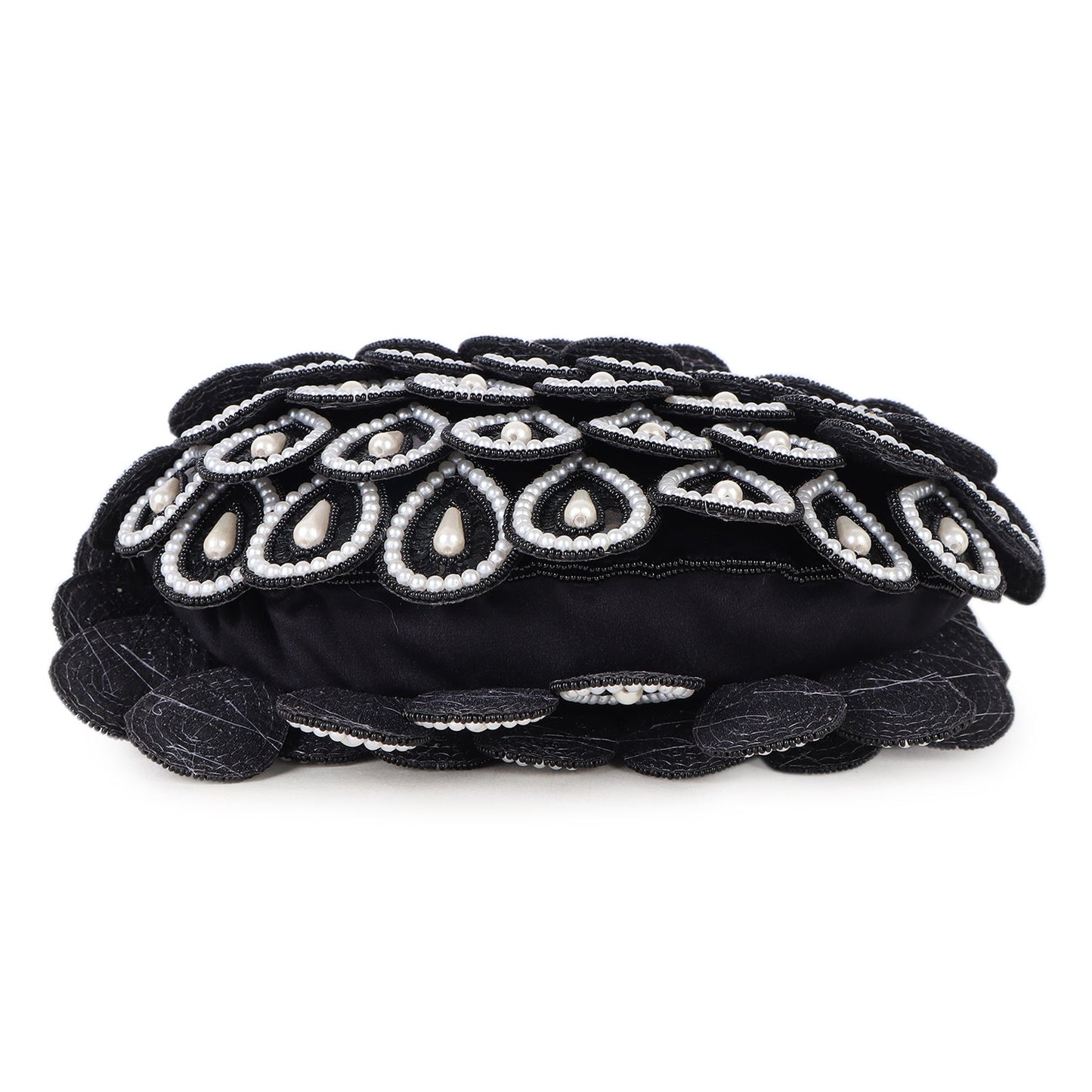 Magnolia Black Velvet Embellished Men Potli