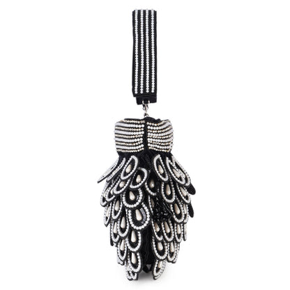 Magnolia Black Velvet Embellished Men Potli
