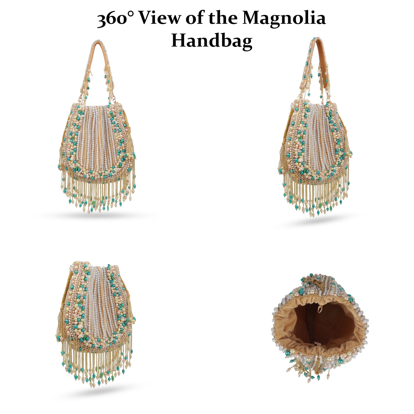 Magnolia Gold Velvet Embellished Men Potli