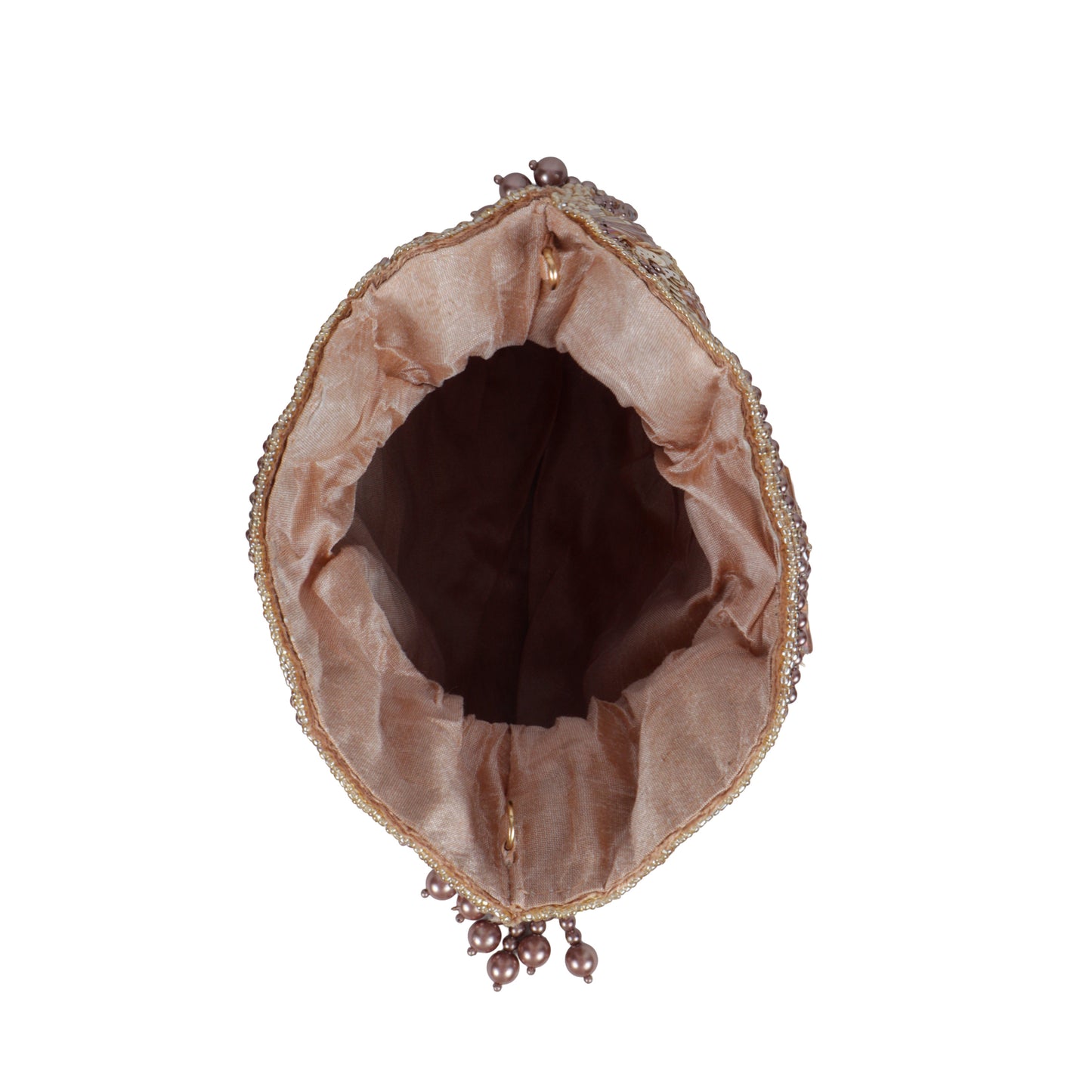 Magnolia Brown Velvet Embellished Women Potli