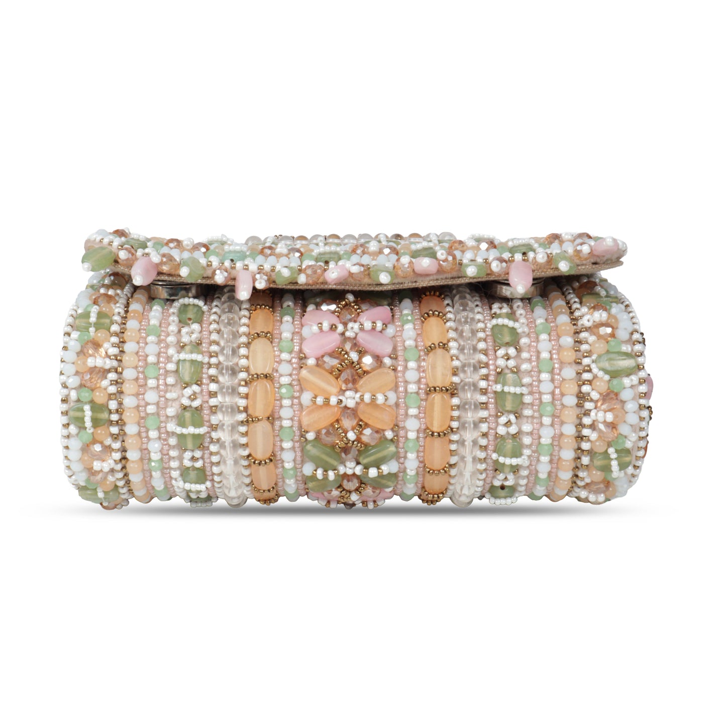 Magnolia Multi Velvet Embellished Women Clutch