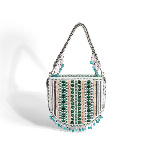Magnolia Green Velvet Gillter Women Clutch