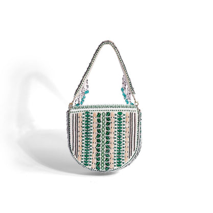 Magnolia Green Velvet Gillter Women Clutch