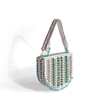 Magnolia Green Velvet Gillter Women Clutch