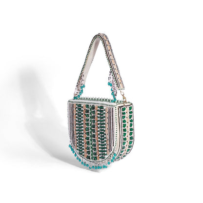 Magnolia Green Velvet Gillter Women Clutch