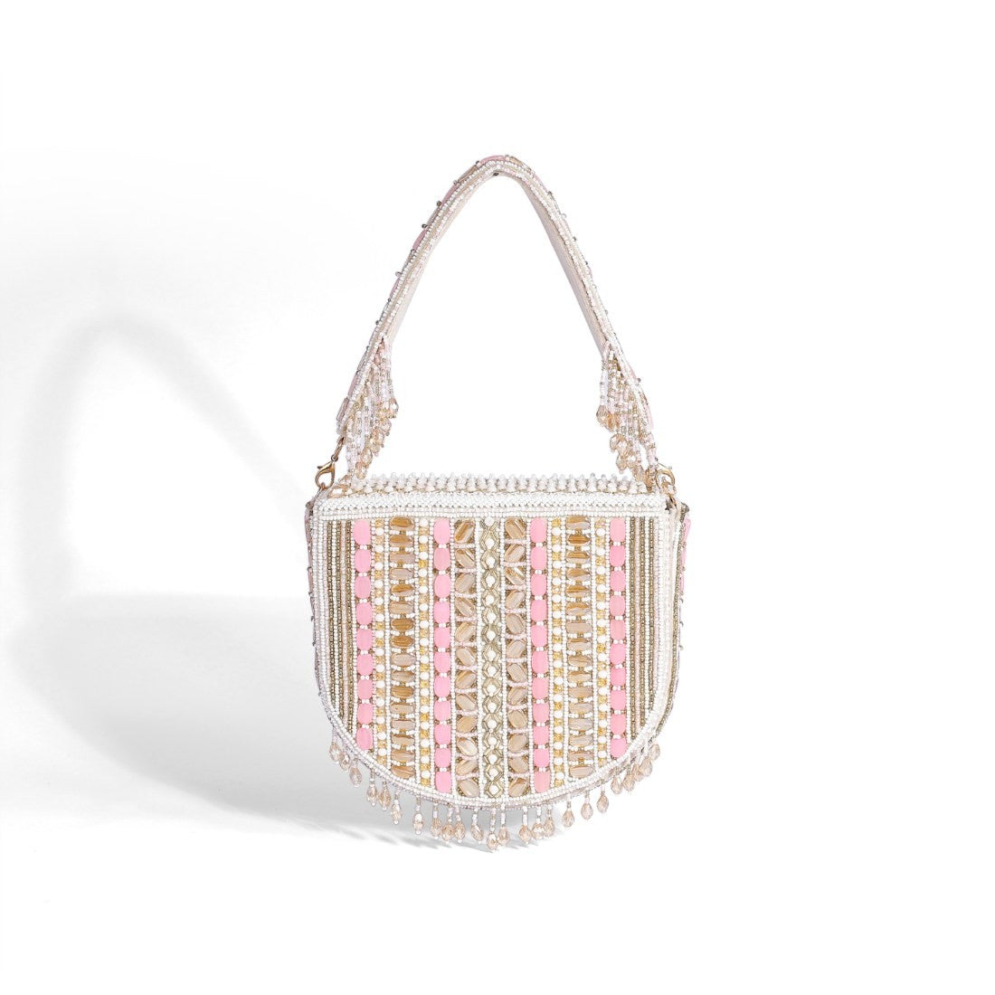 Magnolia Pink  Velvet Gillter Women Clutch