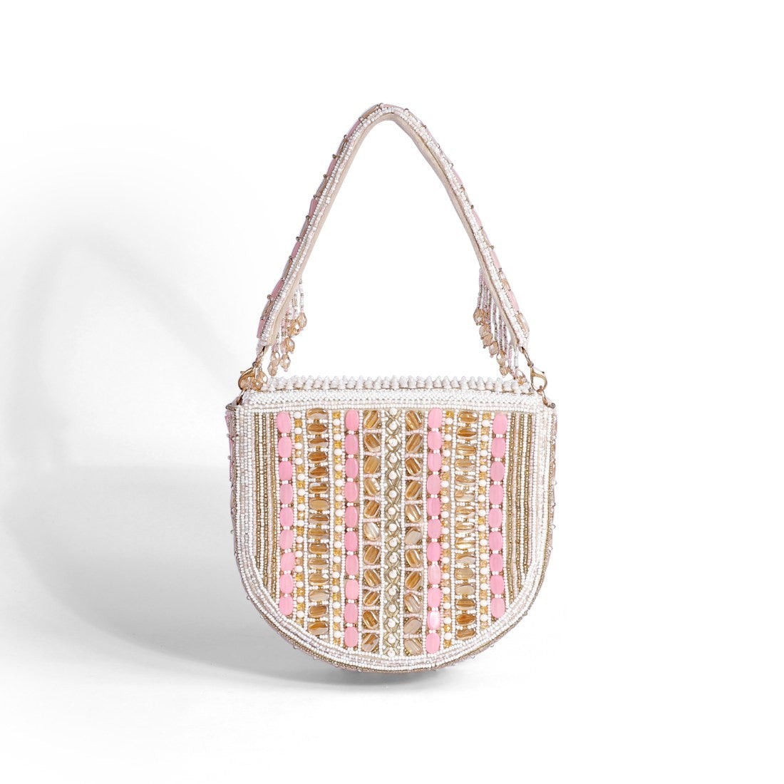 Magnolia Pink  Velvet Gillter Women Clutch